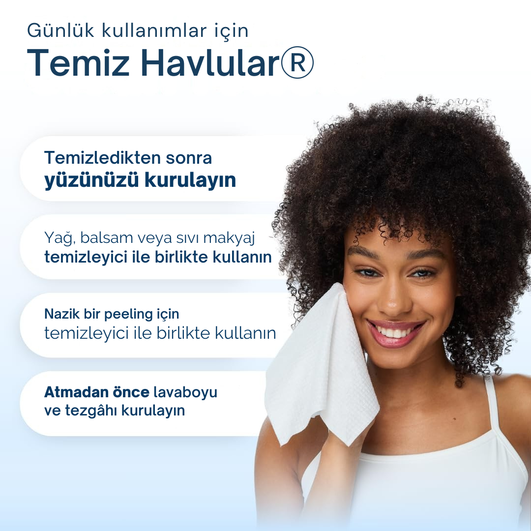 Lavrenza Clean Towels Makyaj Temizleme Ve Yüz Temizleme Havlusu
